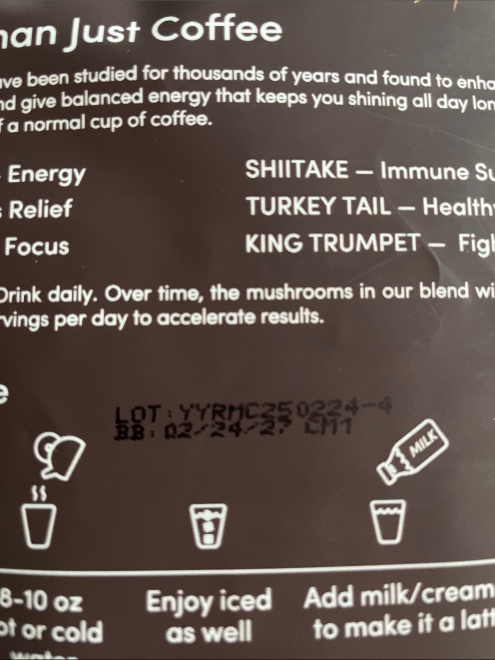 Mushroom Coffee - Black & Orange Packaging - Picture 5 of 5